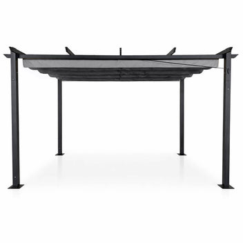 B-OUT! Pergola 3 x 4 m – avattava kattokangas, alumiinirunko, 250 g PU-polyesteri - LUE TUOTEKUVAUS