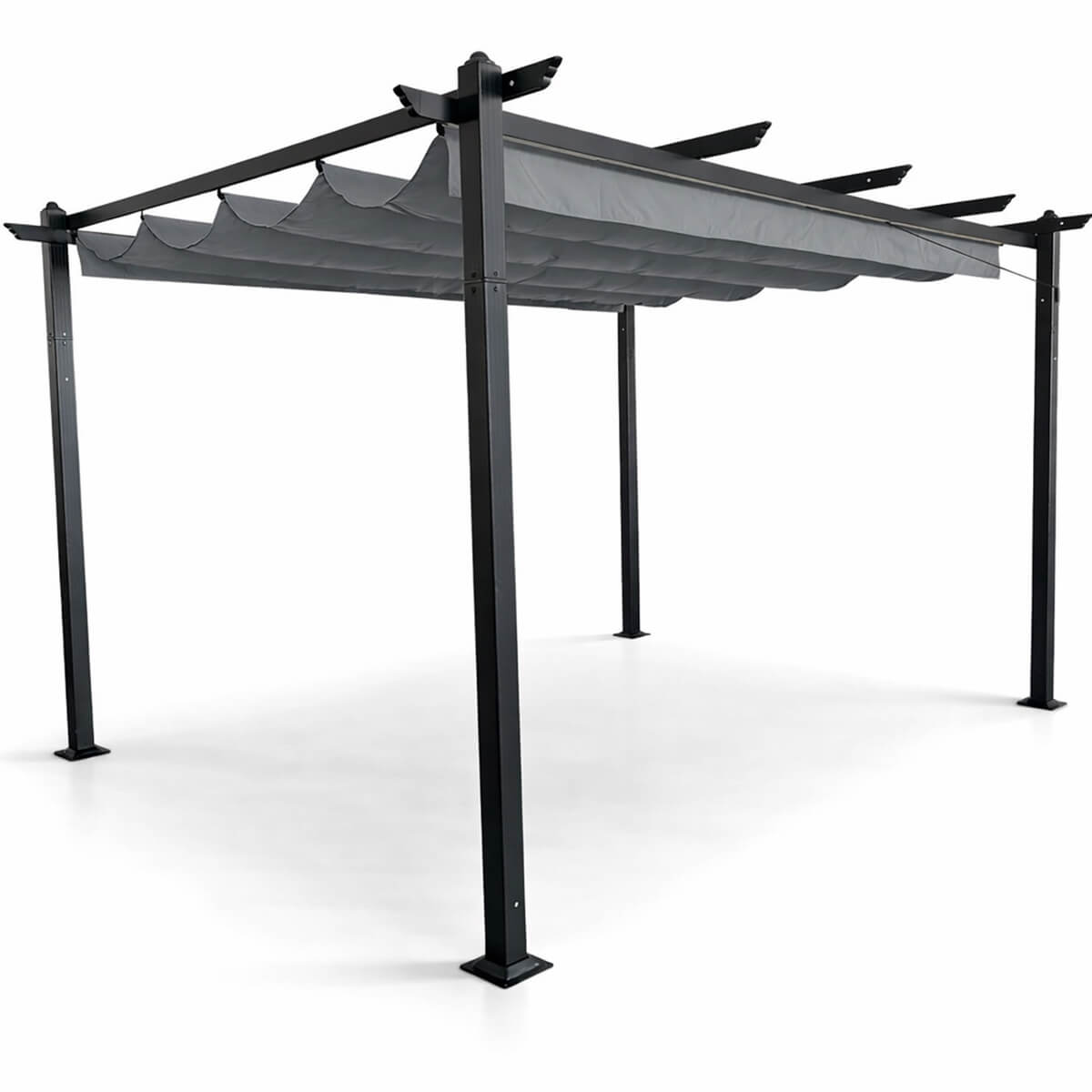 B-OUT! Pergola 3 x 4 m – avattava kattokangas, alumiinirunko, 250 g PU-polyesteri - LUE TUOTEKUVAUS