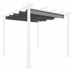 Pergola-takduk 3 x 4 m – skjutbar, 250 g polyester, PU-belagd