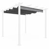 Pergola-takduk 3 x 3 m – skjutbar, 250 g polyester, PU-belagd