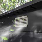 Teräksinen pihavarasto 249 x 121 x 183 cm – lukittava puutarhavaja kaksoisovilla, harmaa