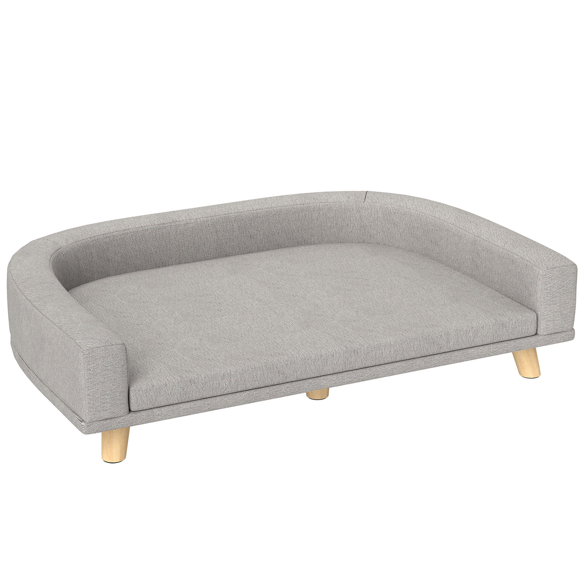 Koiran sohva isoille koirille 30 kg asti, paksu irrotettava tyyny, 98 x 67 x 25 cm, harmaa