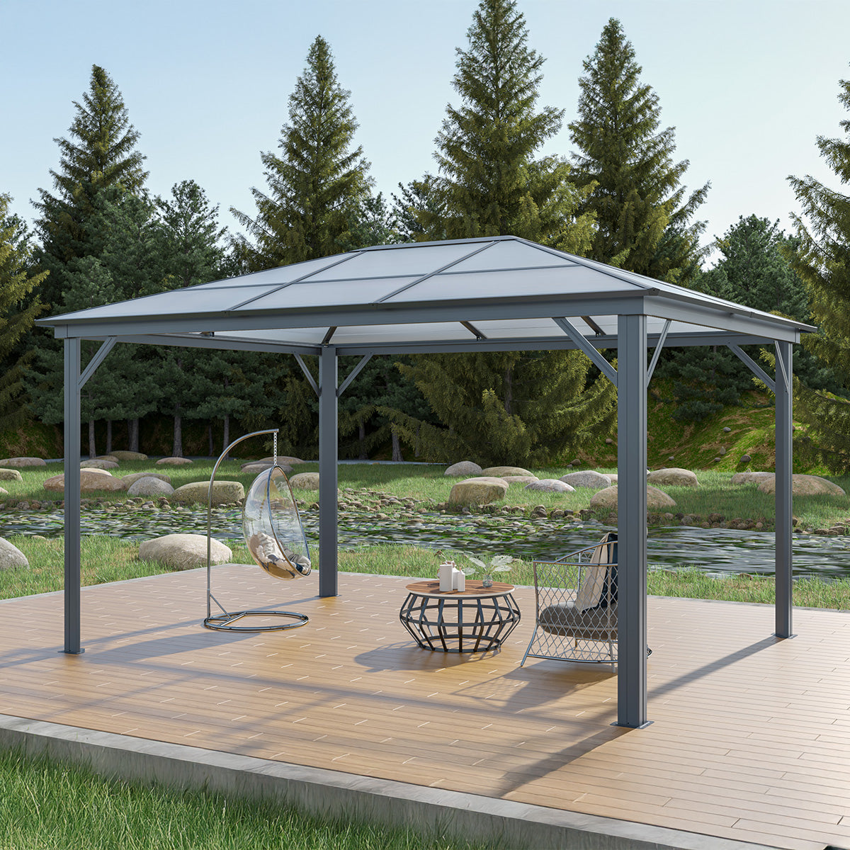 Pohjola Garden Kovakattoinen Paviljonki PC-katolla 3x4m