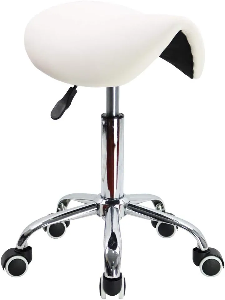 Sadelstol – höjdjustering 48–61,5 cm, bärkraft 150 kg, med hjul