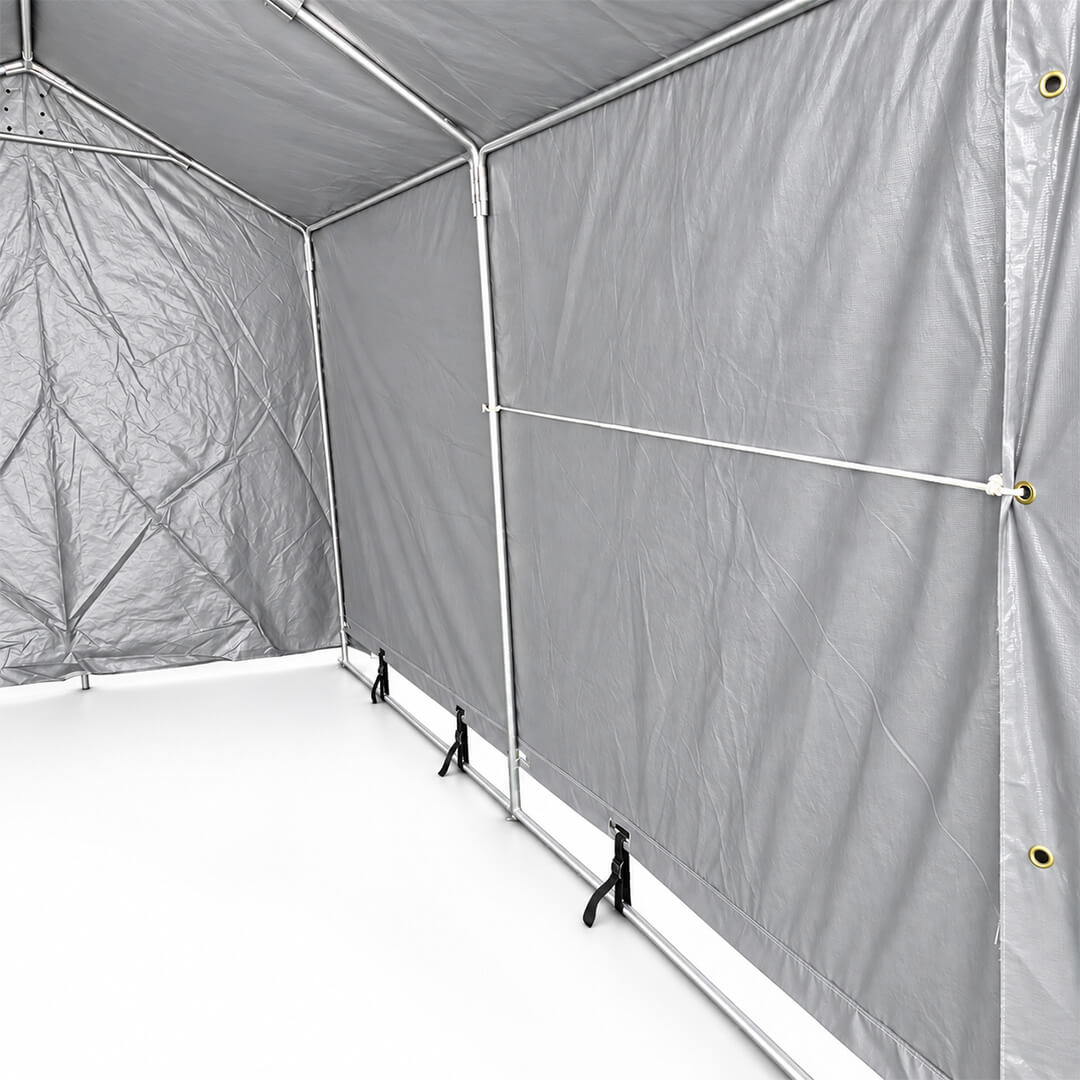 Pressutalli 2 × 3 m – 500 g PVC, tummanharmaa