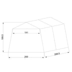 Pressutalli 2 × 3 m – 500 g PVC, tummanharmaa