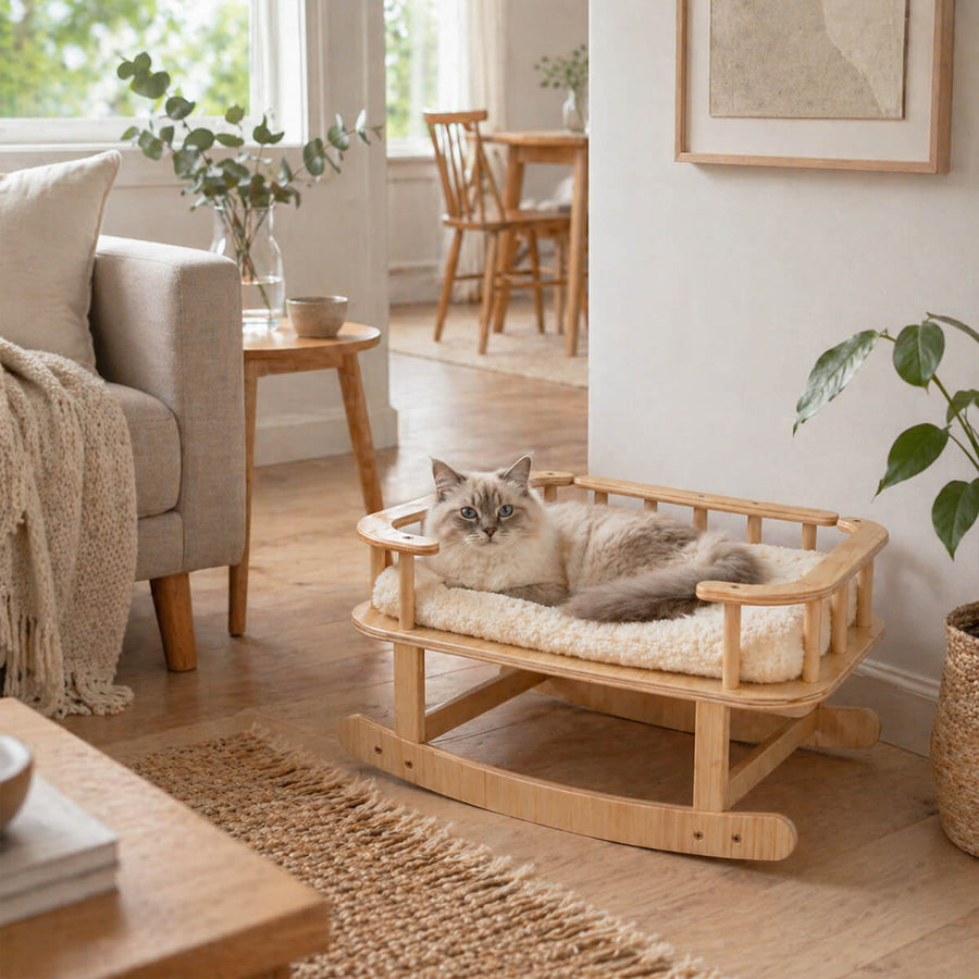Gungbädd i trä för katt 50 x 38 x 30 cm