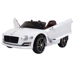 Lasten sähköauto Bentley GT, kaukosäädin, MP3 ja LED-valot, 3–5 v, valkoinen