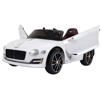 Lasten sähköauto Bentley GT, kaukosäädin, MP3 ja LED-valot, 3–5 v, valkoinen