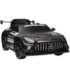 Lasten sähköauto Mercedes-AMG 12V, kaukosäädin, LED ja langaton musiikki, 3–8 v, musta