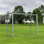 Jalkapallomaali 240 x 160 cm, säänkestävä verkko, metallirunko, harmaa