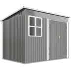 Iso peltivaja ikkunalla ja leveällä lukittavalla ovella, 4,13 m², vaaleanharmaa