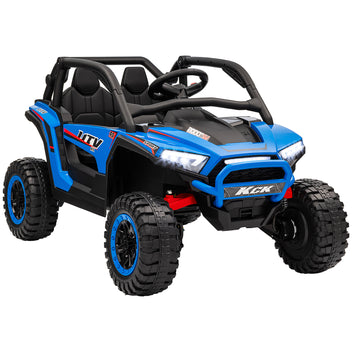 Lasten sähkömaastoauto UTV 24V kahdelle, neliveto, kaukosäädin, 5–7 km/h, sininen