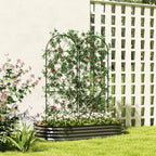 Maahan painettavat metallisäleiköt köynnöksille, 2 kpl, 50 x 150 cm, musta