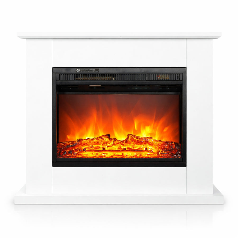 Sähkötakka Como 750/1500W – 87,5 x 26 x 82,83 cm, LED-liekki, valkoinen