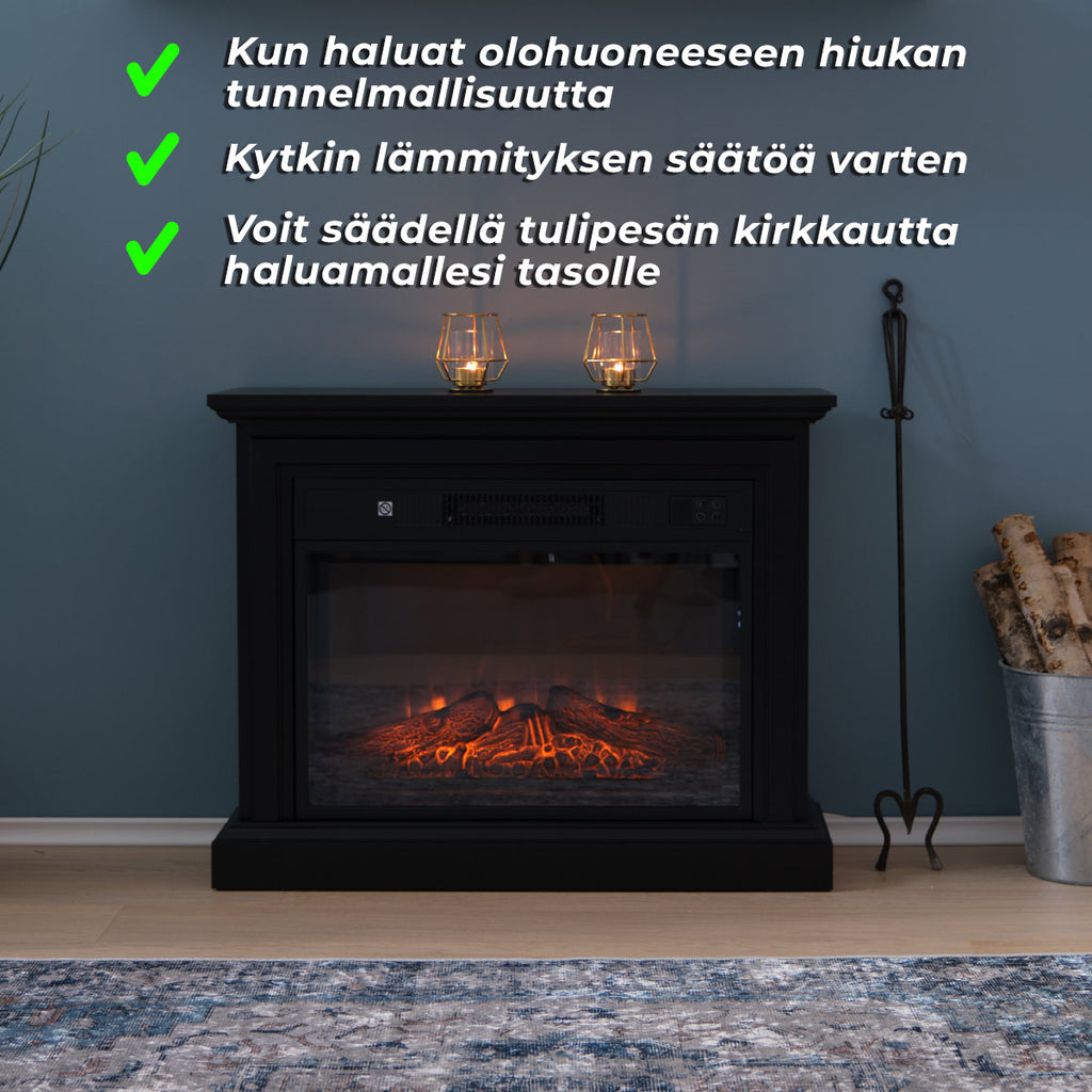 LYKKE SÄHKÖTAKKA M, 2000W, MUSTA