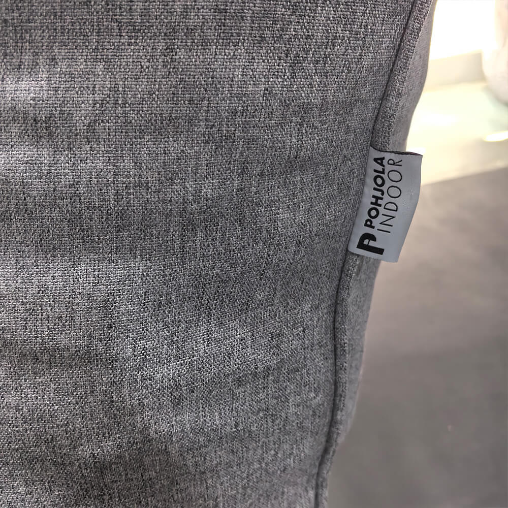 Säkkituoli Lounge 130 cm harmaa – vaahtomuovirouhetäyte