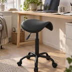 Sadelstol – höjdjustering 48–61,5 cm, bärkraft 150 kg, med hjul