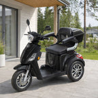 Arktis Motors Senior Scooter med larm 1000 W, 25 km/h, 48 V 20 AH, svart