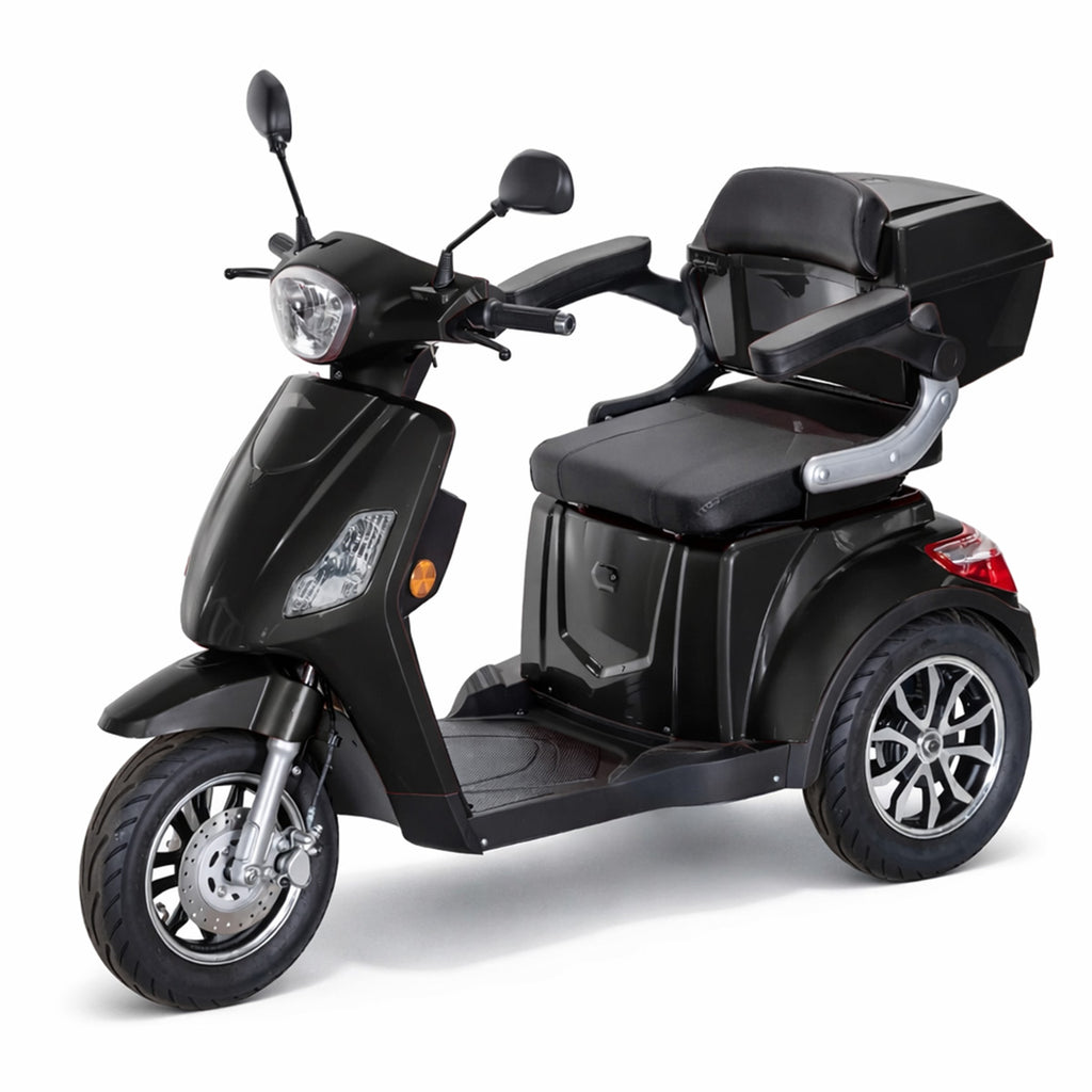 Arktis Motors Senior Scooter med larm 1000 W, 25 km/h, 48 V 20 AH, svart