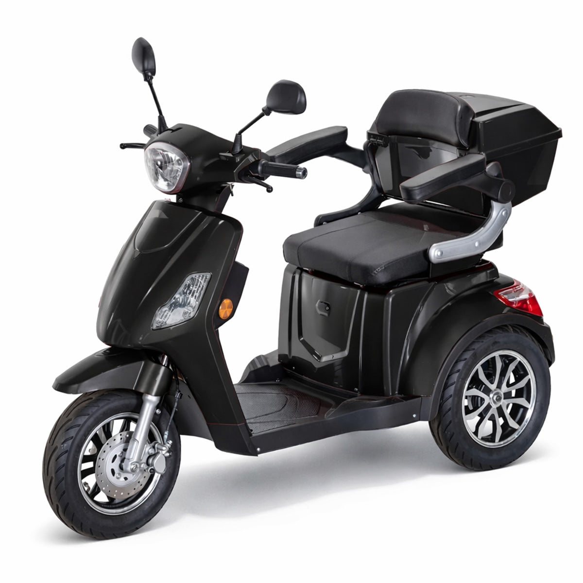 Arktis Motors Senior Scooter med larm 1000 W, 25 km/h, 48 V 20 AH, svart