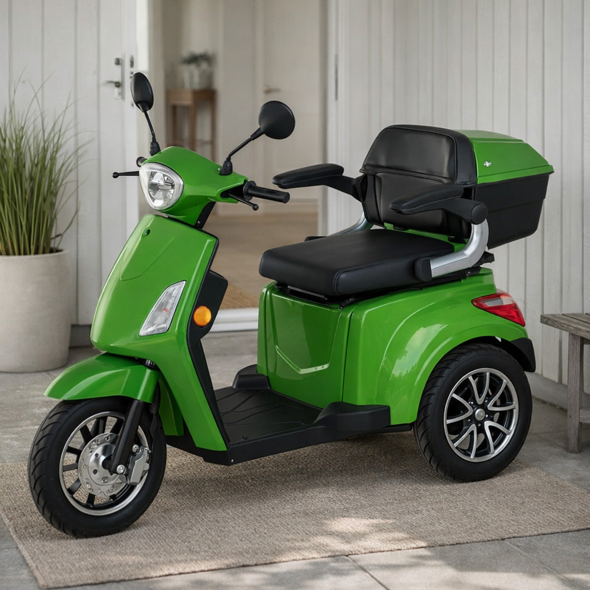 Arktis Motors Senior Scooter med larm 1000 W, 25 km/h, 48 V 20 AH, grön