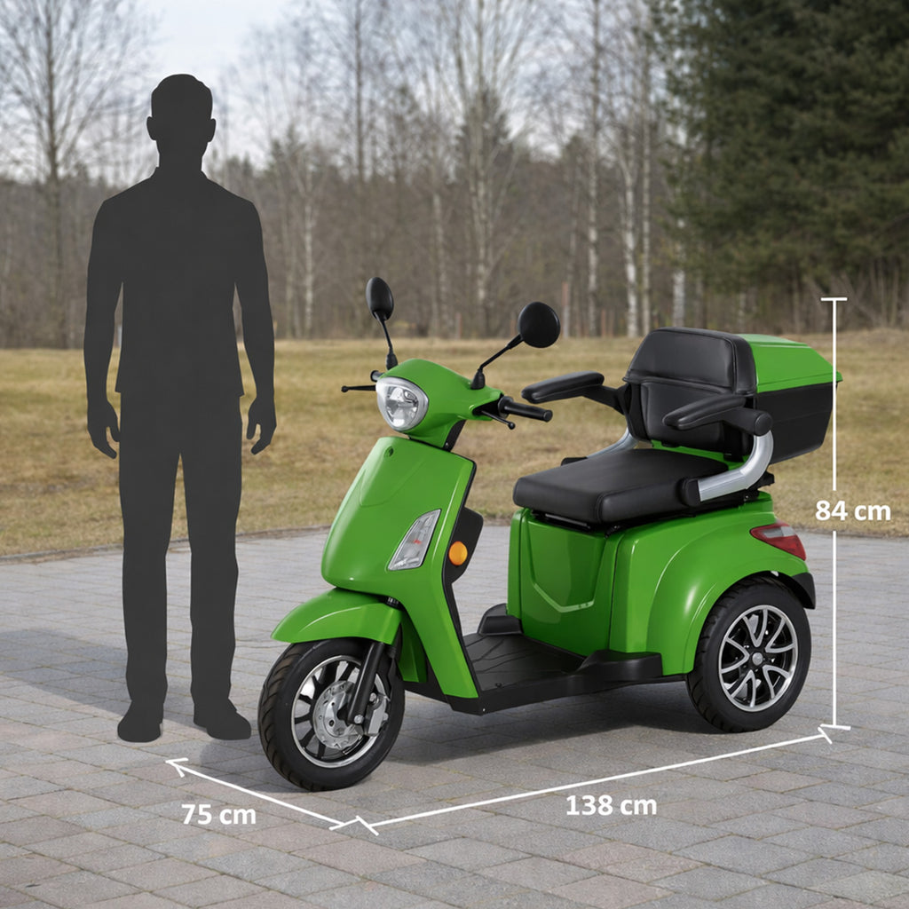 Senioriskootteri 1000 W – 25 km/h, 48V20Ah, varashälytin