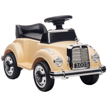 Lasten potkuauto Mercedes-Benz 300 S, säilytystila istuimen alla, 18–48 kk, beige