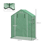 Varakate kasvihuoneeseen 845-511, 140 x 73 x 190 cm, vihreä