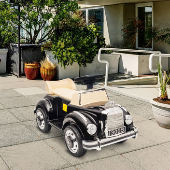 Lasten potkuauto Mercedes-Benz 300 S, säilytystila istuimen alla, 18–48 kk, musta