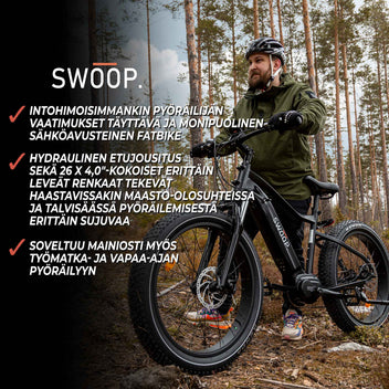 SWOOP SÄHKÖPYÖRÄ FATBIKE 26" ATTACKER