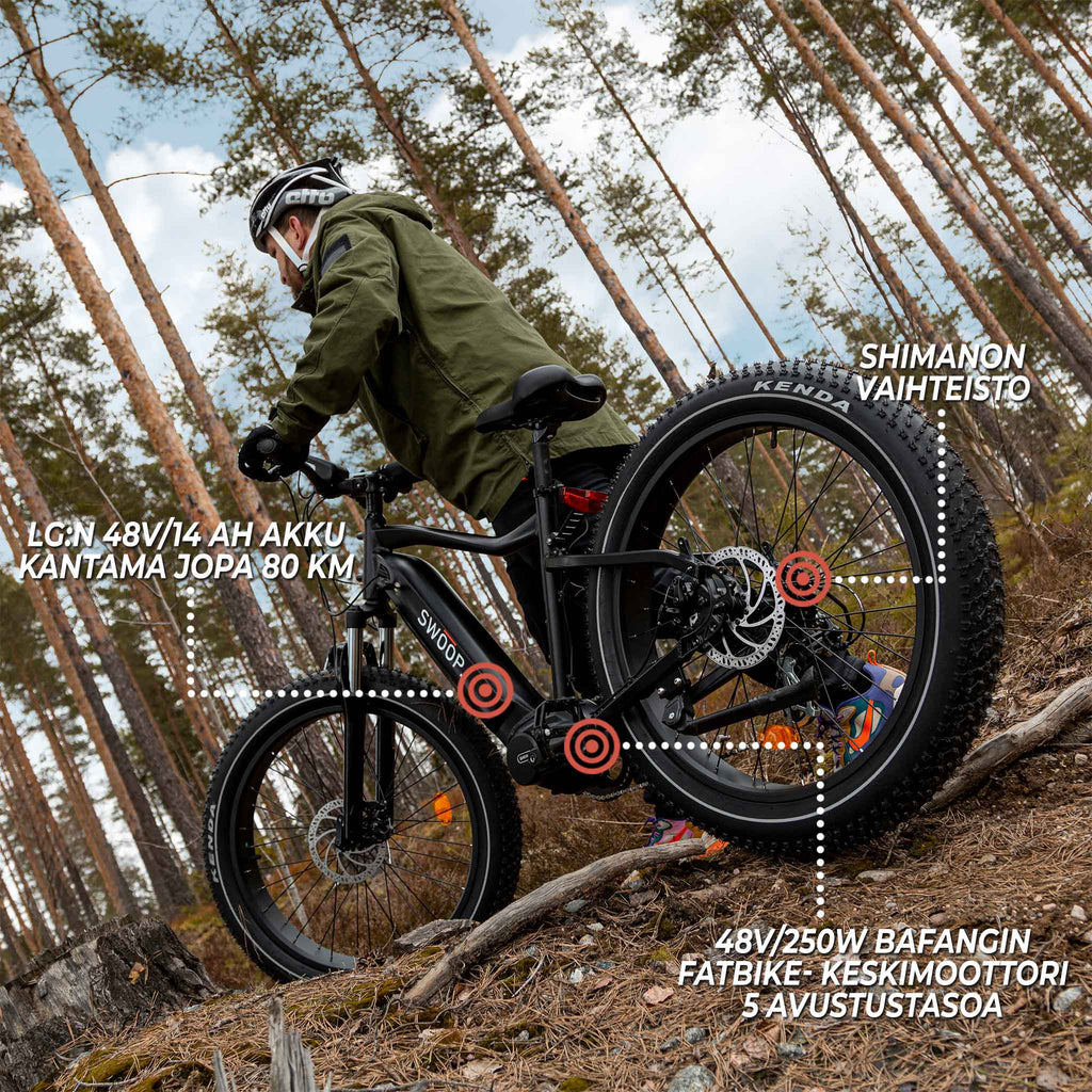 SWOOP SÄHKÖPYÖRÄ FATBIKE 26" ATTACKER