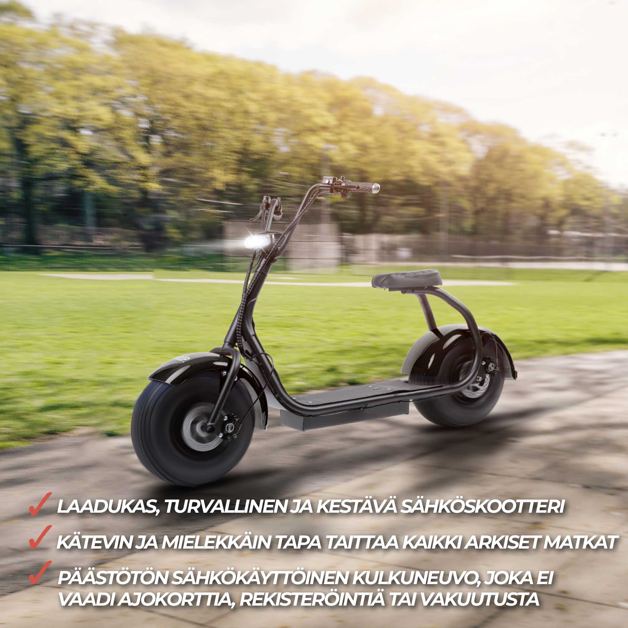 SWOOP SÄHKÖPOTKULAUTA CRUISER MUSTA N2