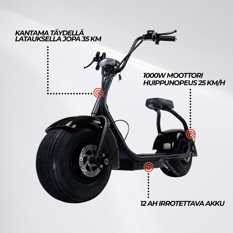 SWOOP SÄHKÖPOTKULAUTA CRUISER MUSTA N2