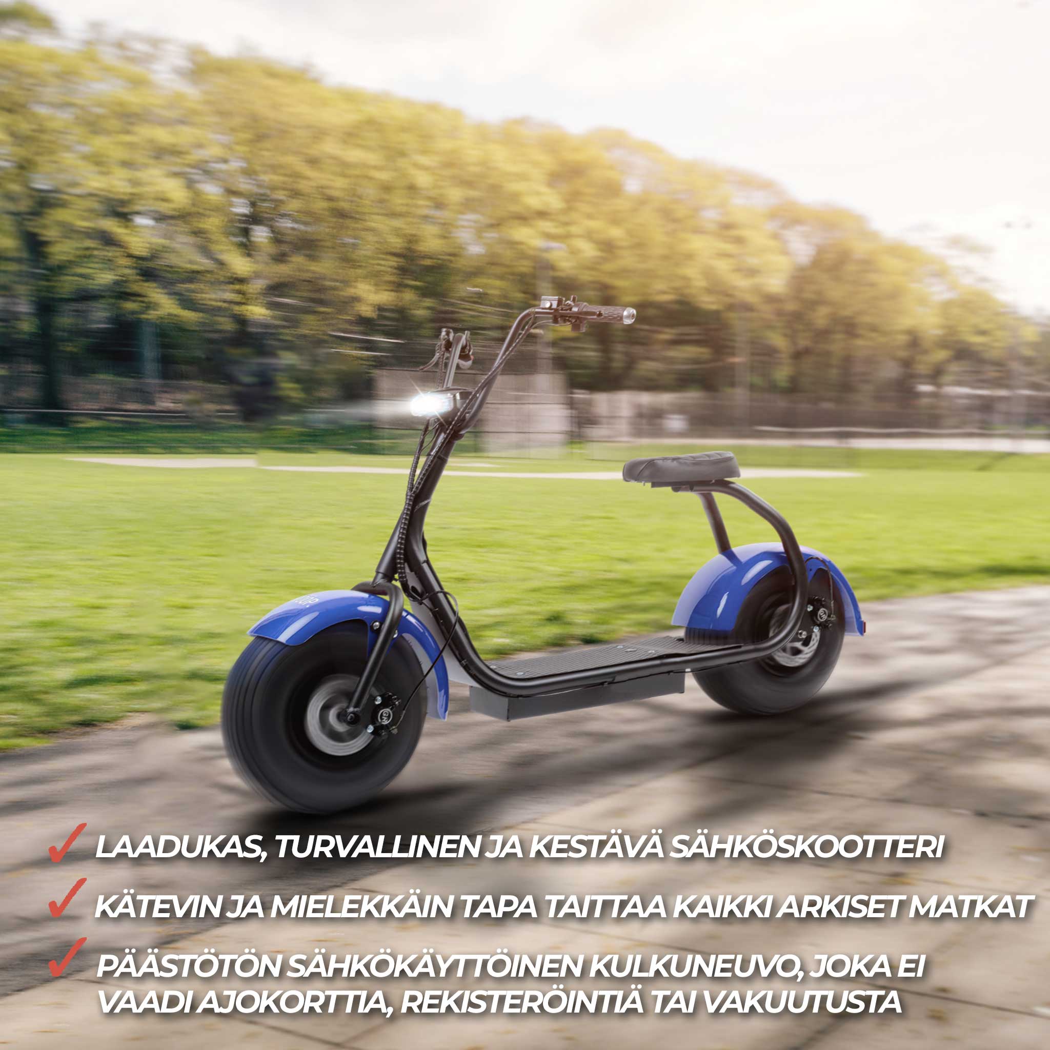 SWOOP SÄHKÖPOTKULAUTA CRUISER SININEN N2