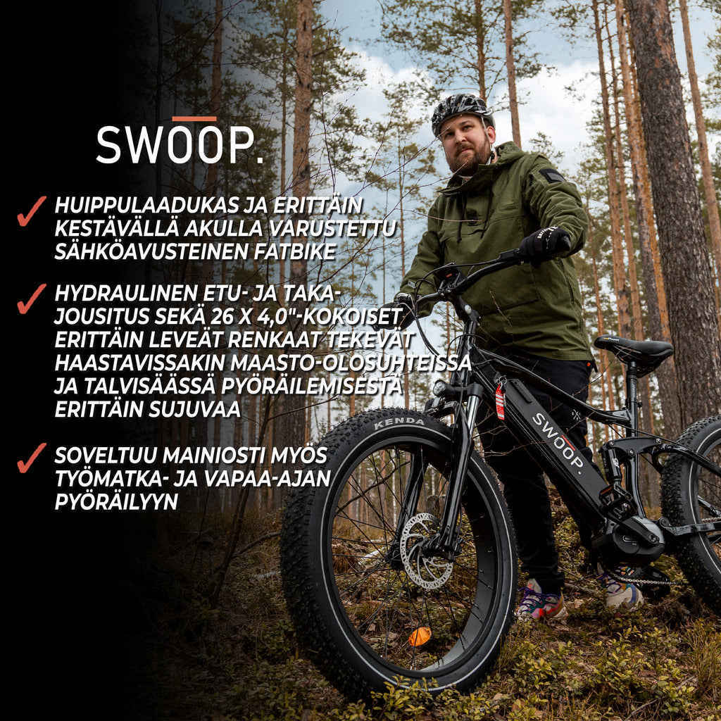 SWOOP SÄHKÖPYÖRÄ FATBIKE 26" RANGER