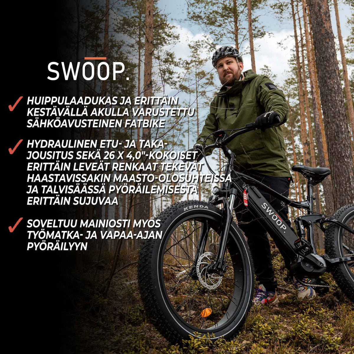 SWOOP SÄHKÖPYÖRÄ FATBIKE 26" RANGER
