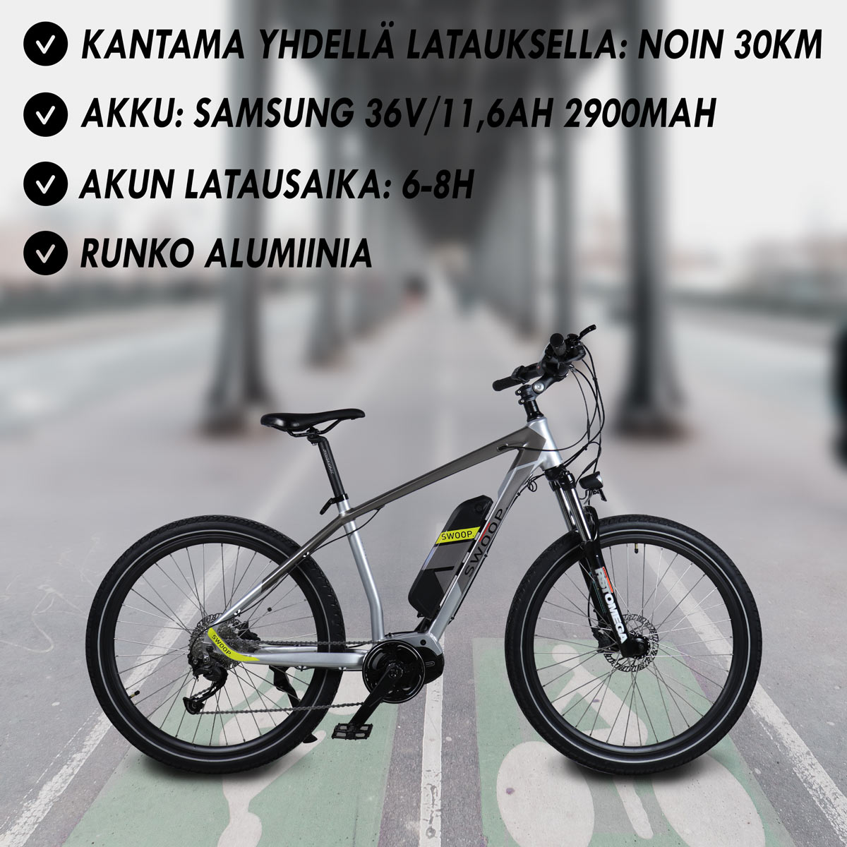 SWOOP SÄHKÖPYÖRÄ MTB PRO UNISEX 27,5"