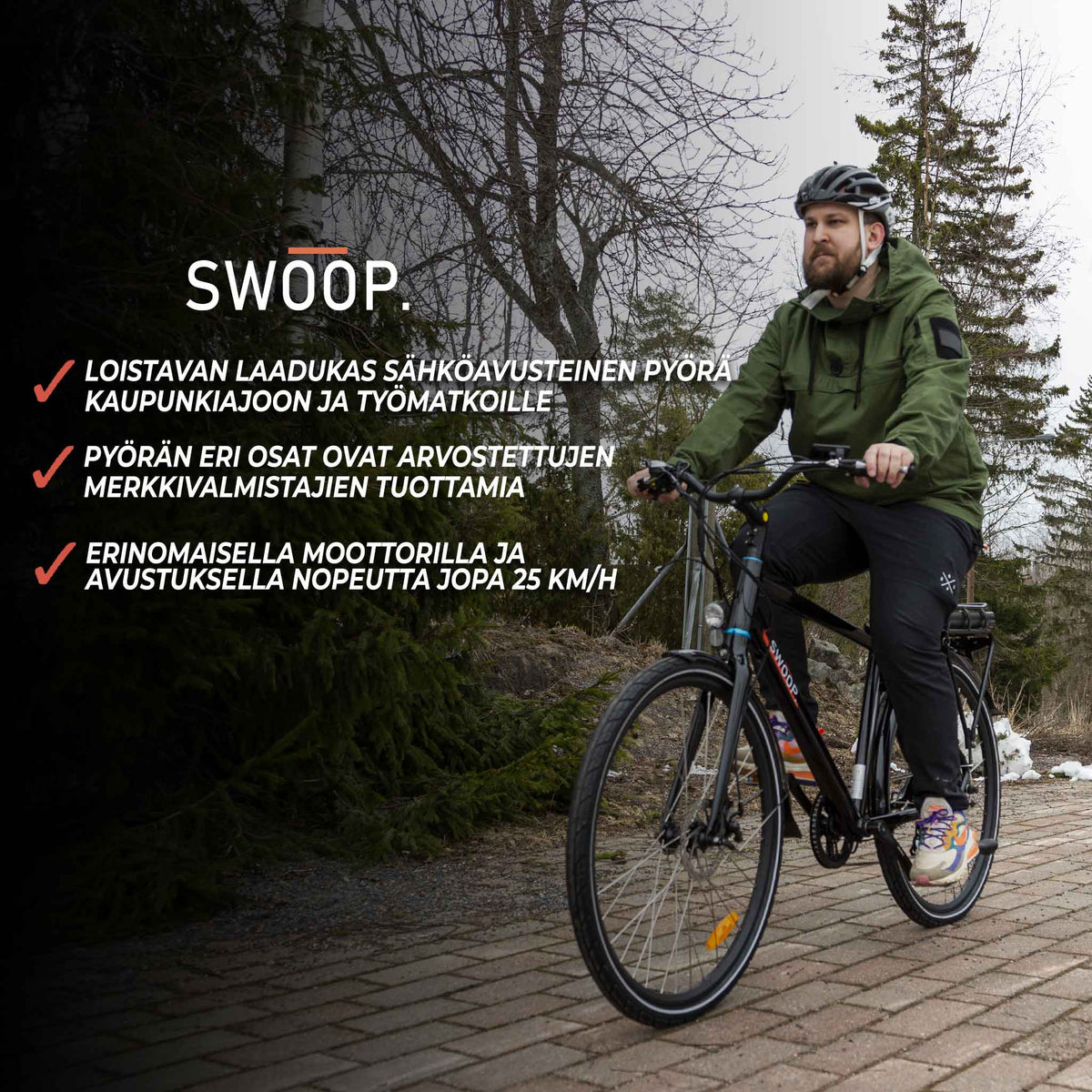 SWOOP SÄHKÖPYÖRÄ CITY 28" MAN
