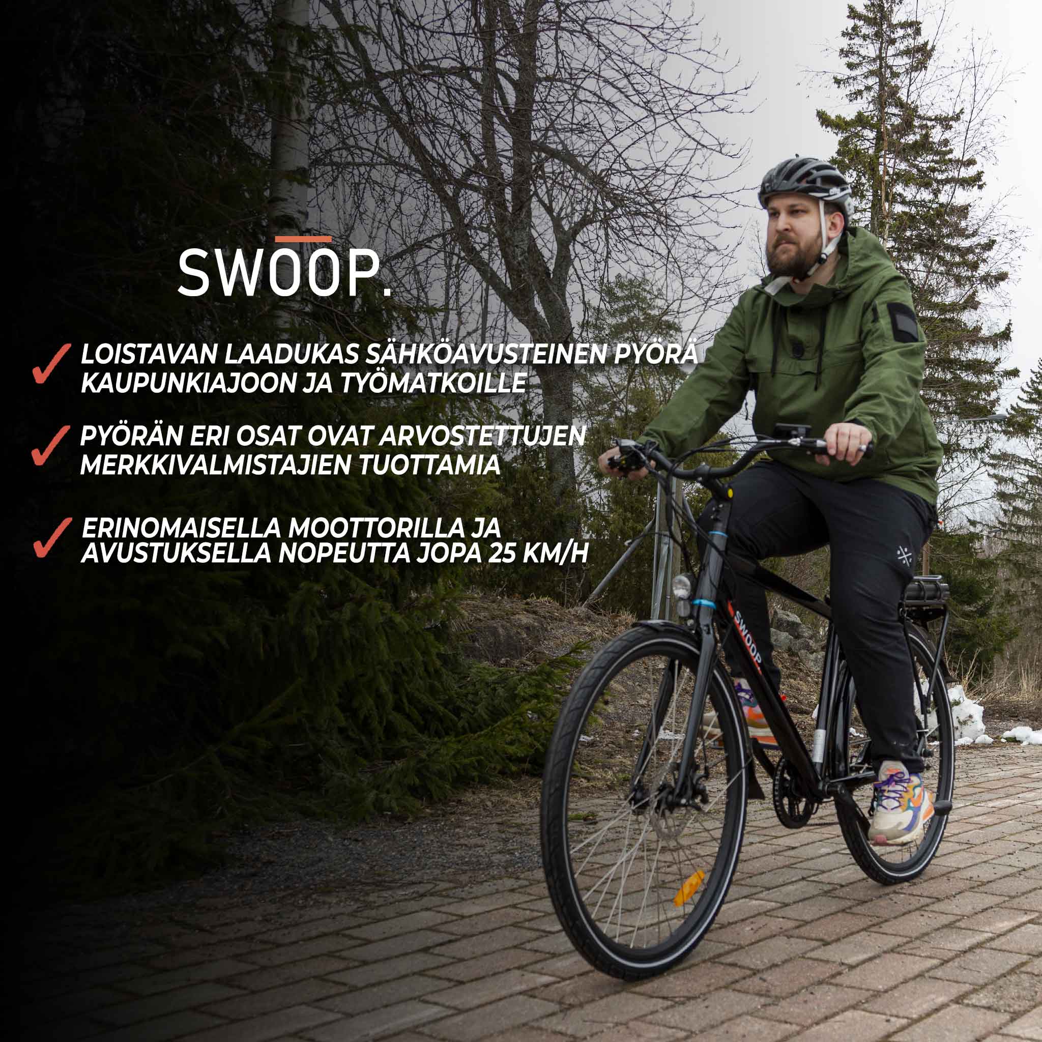 SWOOP SÄHKÖPYÖRÄ CITY 28" MAN