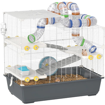 4-tasoinen hamsterin häkki tunnelsysteemillä 78 x 45 x 73 cm