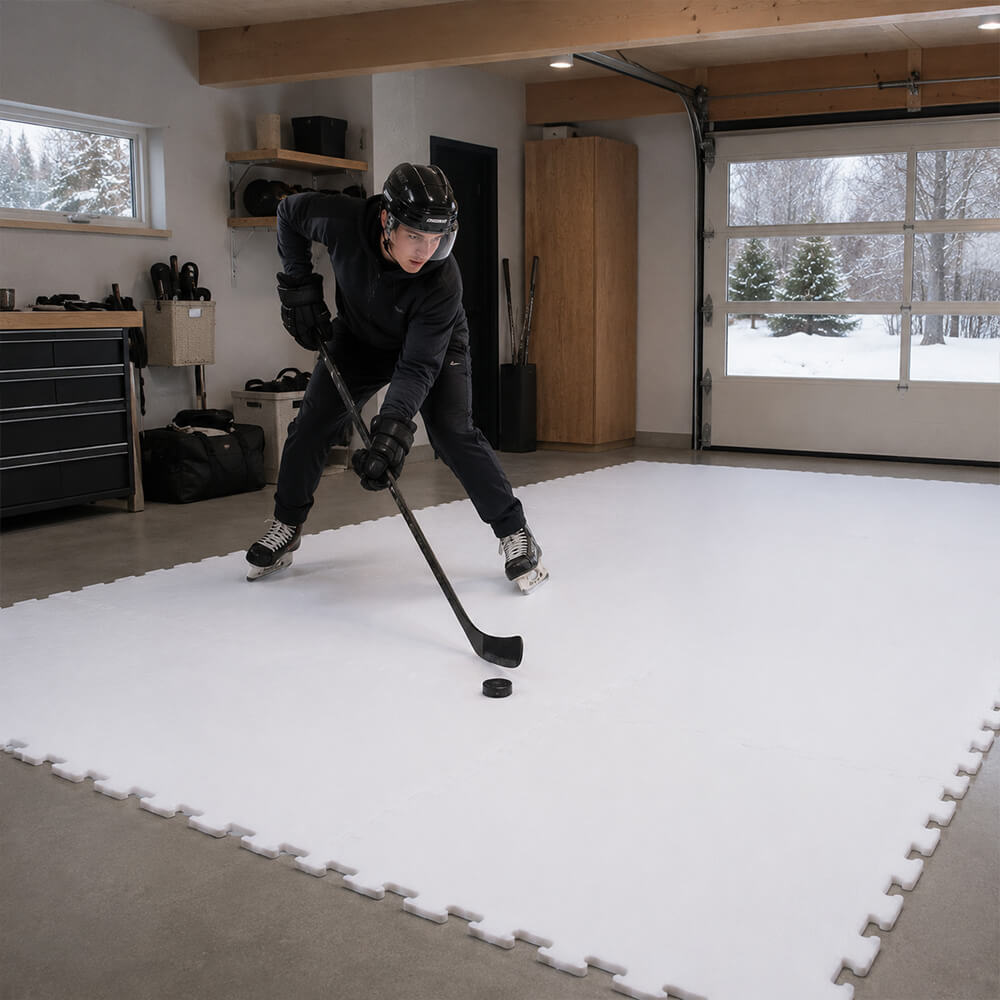 Tekojääpaneeli 4 kpl, 100 × 100 cm, 15 mm UHMW-PE – laukaisualusta ja luistelualusta sisälle ja ulos