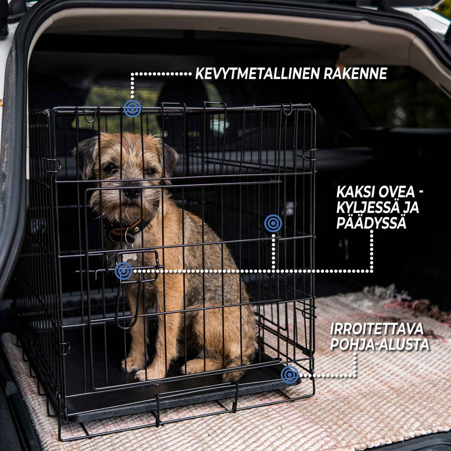 TREKKER KOIRAN KULJETUSHÄKKI KEVYTMETALLI L