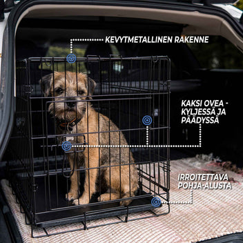 TREKKER KOIRAN KULJETUSHÄKKI KEVYTMETALLI XL