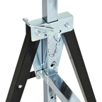 Telinepukki 2 kpl kevyt, PP-jalkasuojat, korkeus 80–130 cm, kantavuus 200 kg, 68 x 56 cm, musta