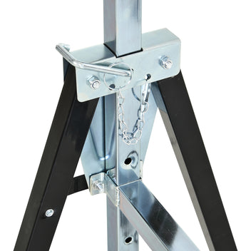 Telinepukki 2 kpl kevyt, PP-jalkasuojat, korkeus 80–130 cm, kantavuus 200 kg, 68 x 56 cm, musta