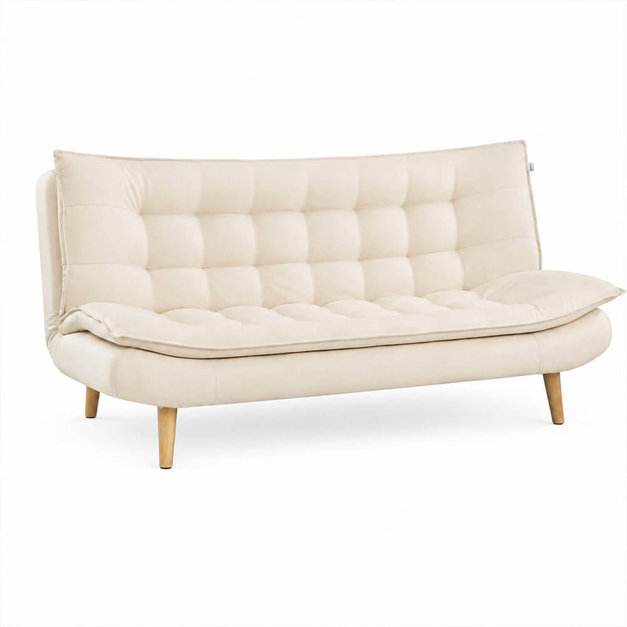 Bäddsoffa Tyyni 2-sitsig 195 cm, beige – ryggstöd med 3 lägen