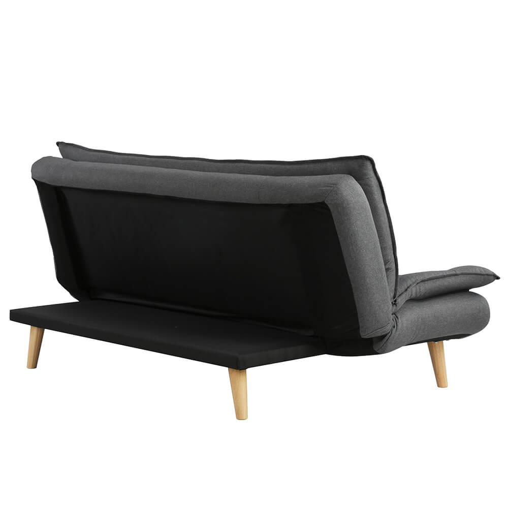 Bäddsoffa Tyyni 2-sitsig 195 cm, grå – ryggstöd med 3 lägen