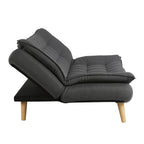 Bäddsoffa Tyyni 2-sitsig 195 cm, grå – ryggstöd med 3 lägen