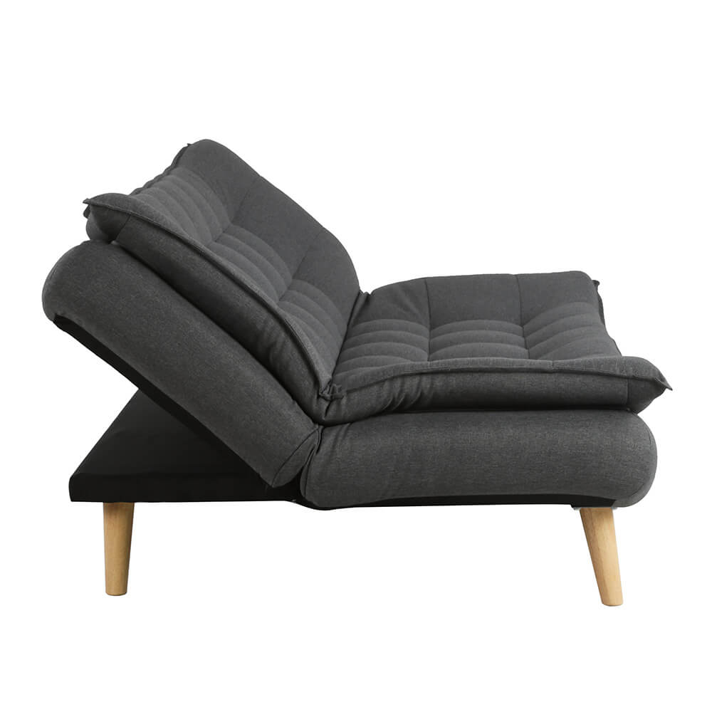 Bäddsoffa Tyyni 2-sitsig 195 cm, grå – ryggstöd med 3 lägen